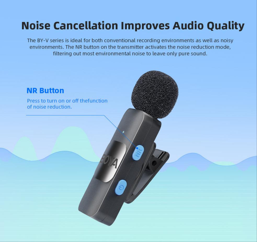 BOYA BY-V1 Wireless Lavalier Microphone for iPhone - The Camerashop