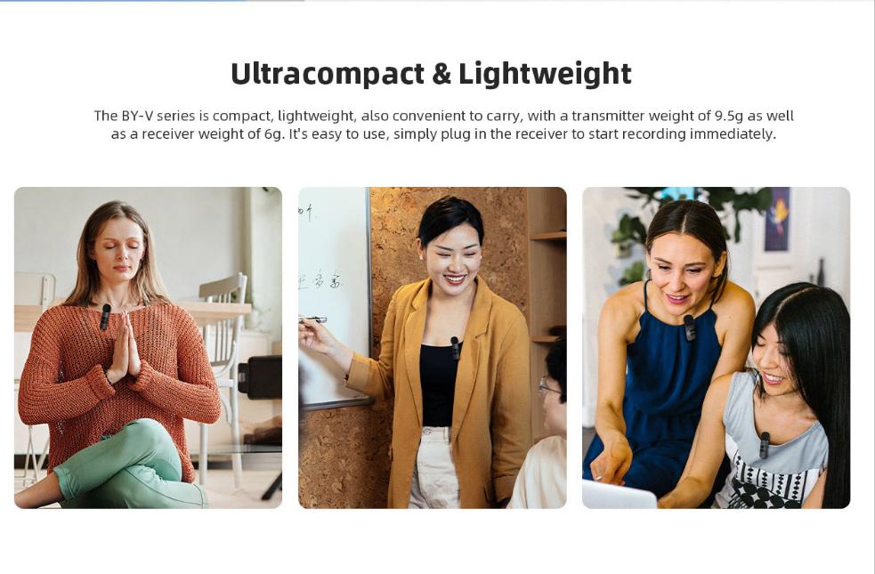 BOYA BY-V1 Wireless Lavalier Microphone for iPhone - The Camerashop