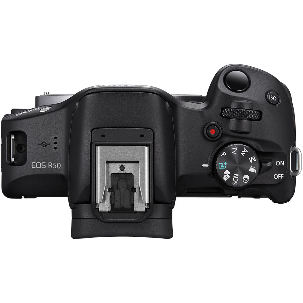 Canon EOS R50 Mirrorless Camera with 18-45mm Lens (Black) - The Camerashop