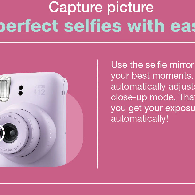 Fujifilm Instax Mini 12 Camera ( Clay White ) - The Camerashop