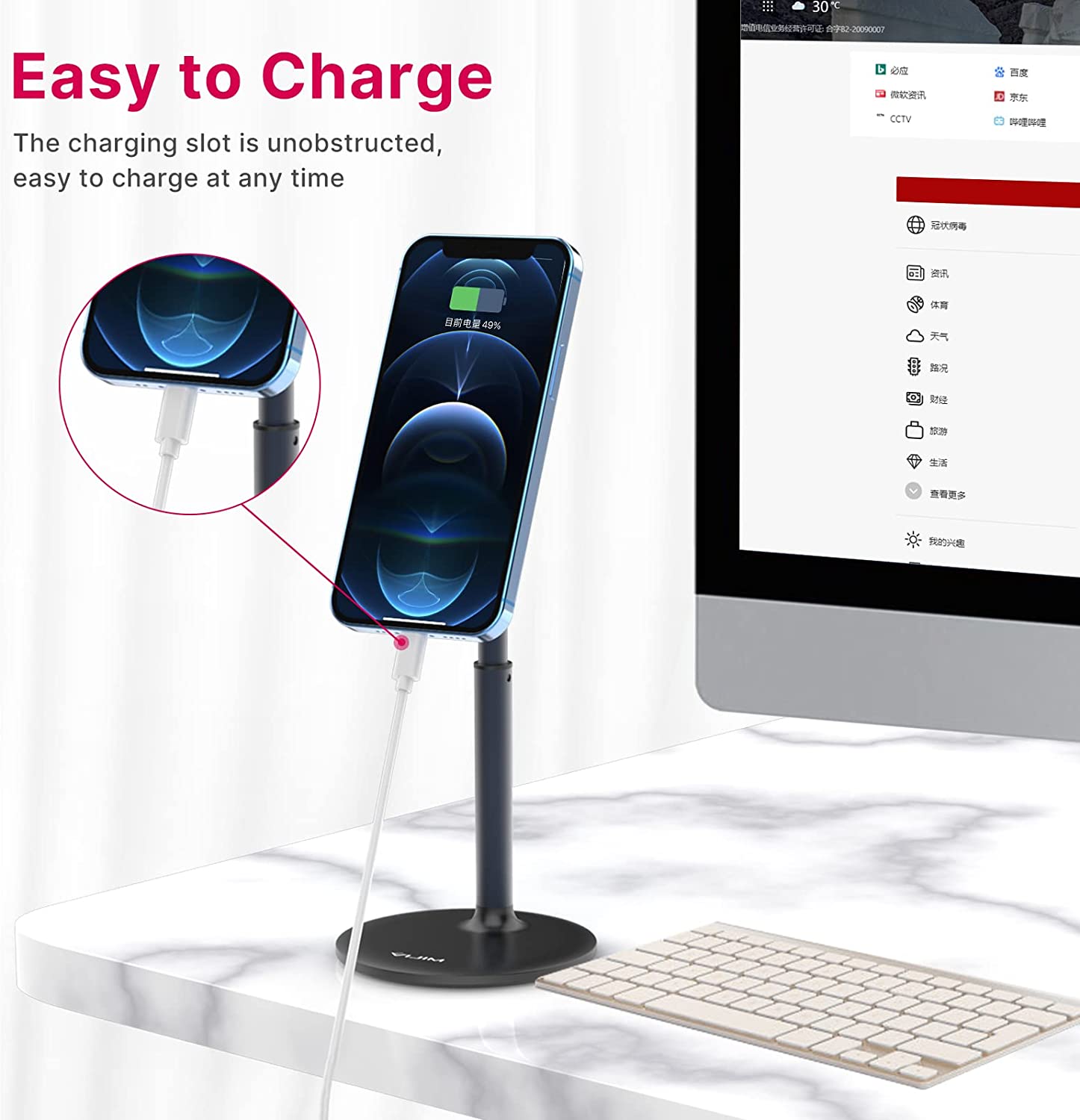 ULANZI HP002: 360° Rotating Magnetic Aluminum Phone Stand for iPhone 13/12 - The Camerashop