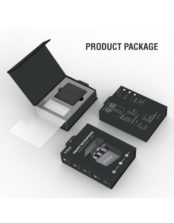 Profocus EP033A Wireless Microphone for Apple Users With Charging Case, Lightning Receiver, Plug & Play - The Camerashop