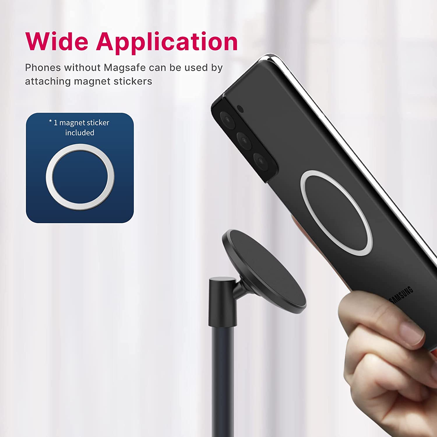 ULANZI HP002: 360° Rotating Magnetic Aluminum Phone Stand for iPhone 13/12 - The Camerashop