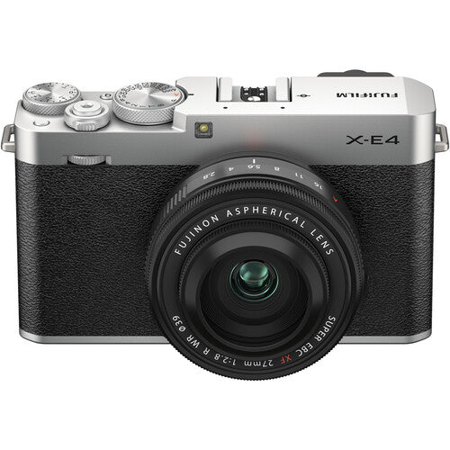 FUJIFILM X-E4 Mirrorless Camera with 27mm 1:2.8 R Lens (Silver) - The Camerashop