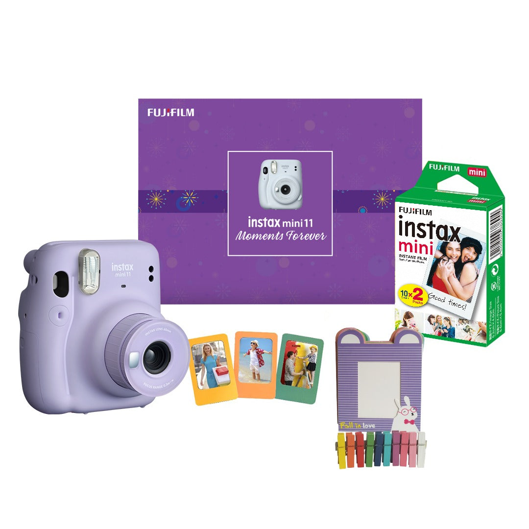 Fujifilm Instax Mini 11 Camera (Moments Box) Lilac Purple - The Camerashop