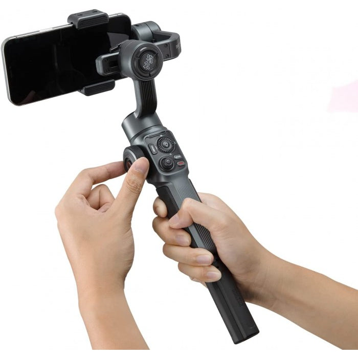 Zhiyun Smooth 5 Combo Smartphone Gimbal Stabilizer 3-Axis Handheld Gimbal with Grip Tripod, LED Fill Light for Vlog, iPhone, Android - The Camerashop