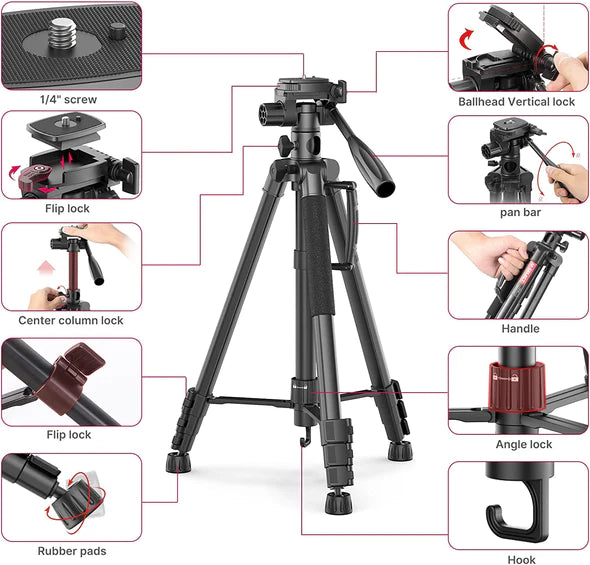 Ulanzi VT-01 Camera Tripod Multifunctional Portable Tripod Stand for DSLR / Mirrorless Cameras - The Camerashop