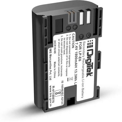 Digitek LP-E6 Lithium-ion Rechargeable Camera Battery for Canon - The Camerashop