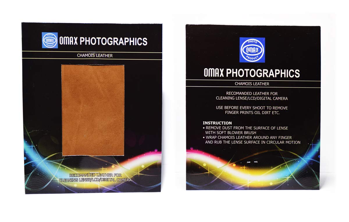 Omax chamios Leather for Cleaning Lens/ LCD/ Digital Camera (Set of 2 Leather) - The Camerashop