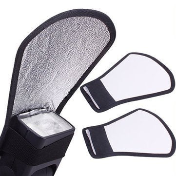 Omax Mini Silver White Flash Diffuser Reflector for Camera - The Camerashop