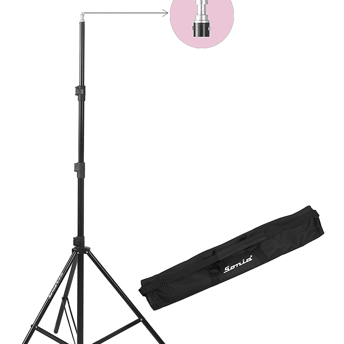 Sonia Light Stand LS-250 9 feet portable foldable stand with Carry case - The Camerashop