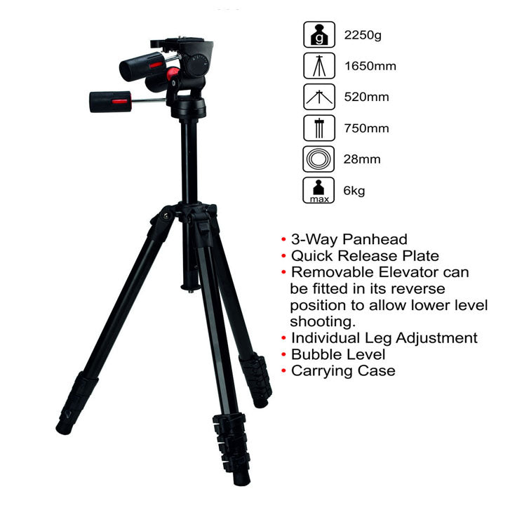 Sonia Tripod PH-2A with 3-way panhead - The Camerashop