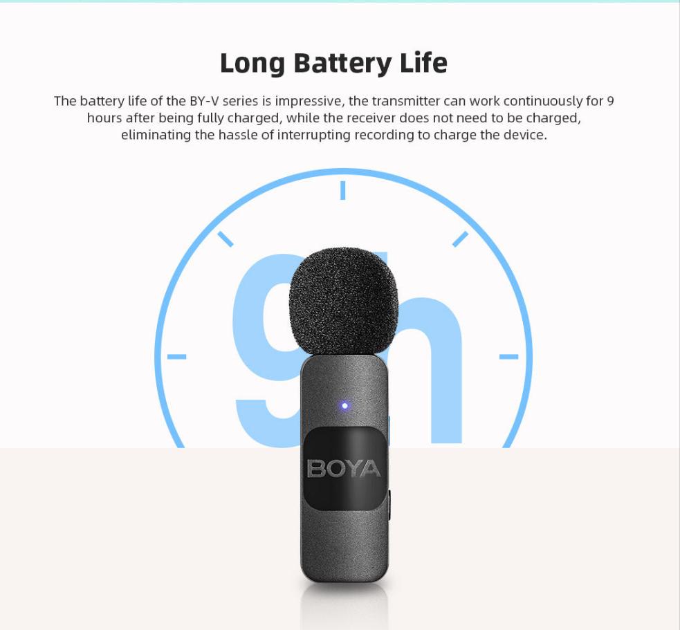 BOYA BY-V1 Wireless Lavalier Microphone for iPhone - The Camerashop