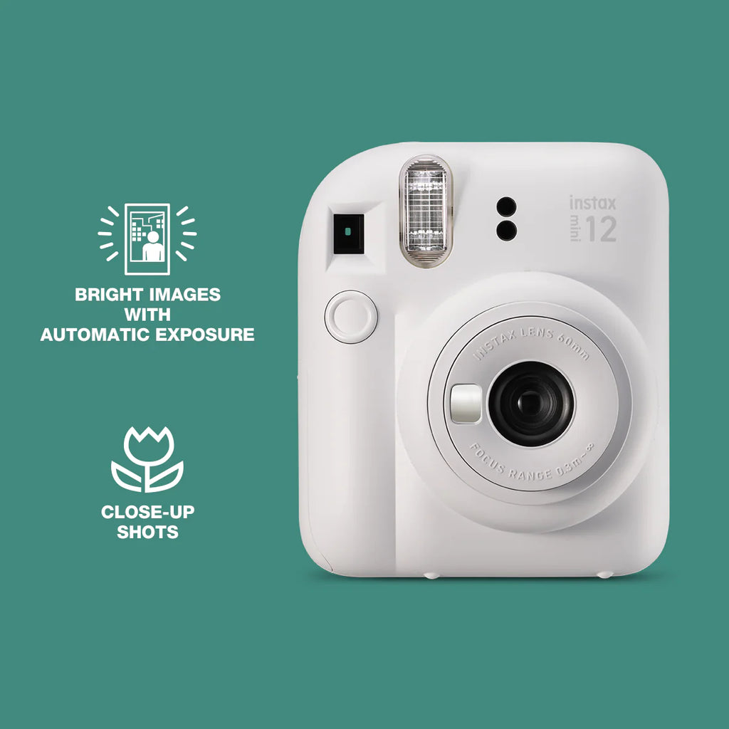 Fujifilm Instax Mini 12 Camera ( Clay White ) - The Camerashop