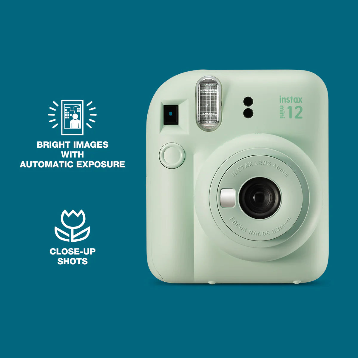 Fujifilm Instax Mini 12 Camera (Mint Green) Instant photo Camera - The Camerashop