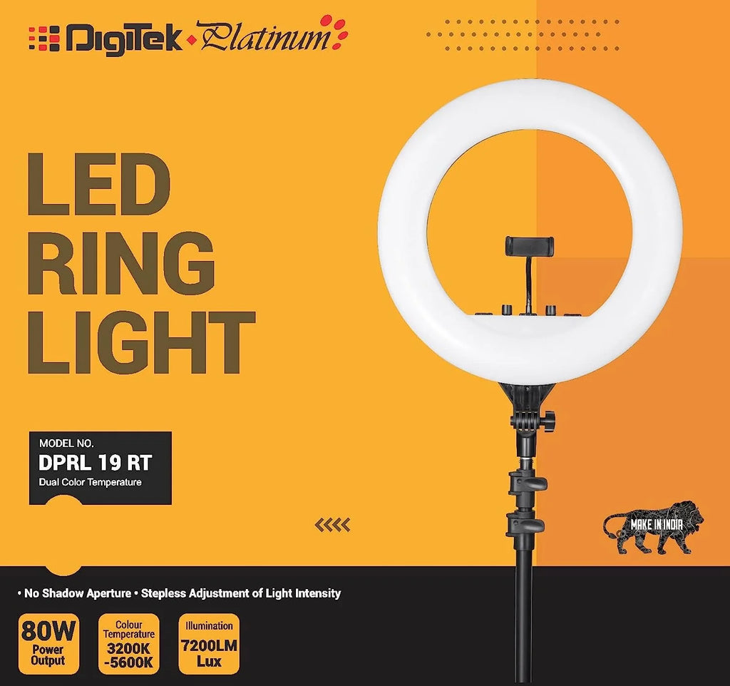 Digitek Platinum DPRL-19RT Professional LED Ring Light - The Camerashop