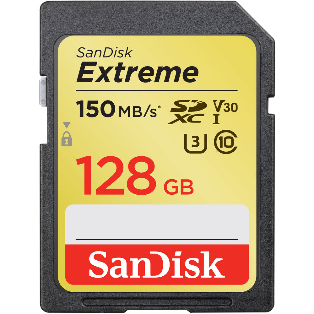 Sandisk 128GB Extreme 150MBPS UHS-I SDXC Memory Card - The Camerashop