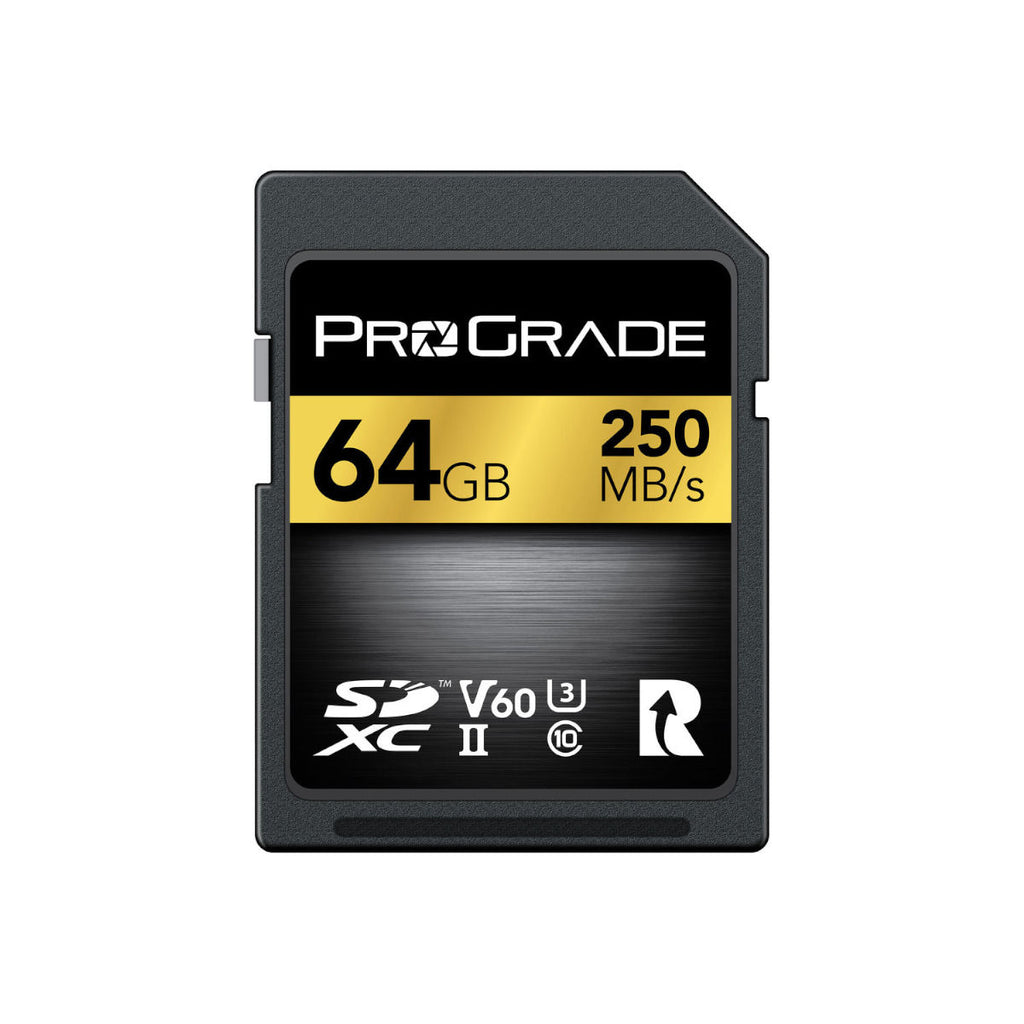 ProGrade Digital 64GB SDXC UHS-II V60 Memory Card / Gold / 250 MB/s - The Camerashop