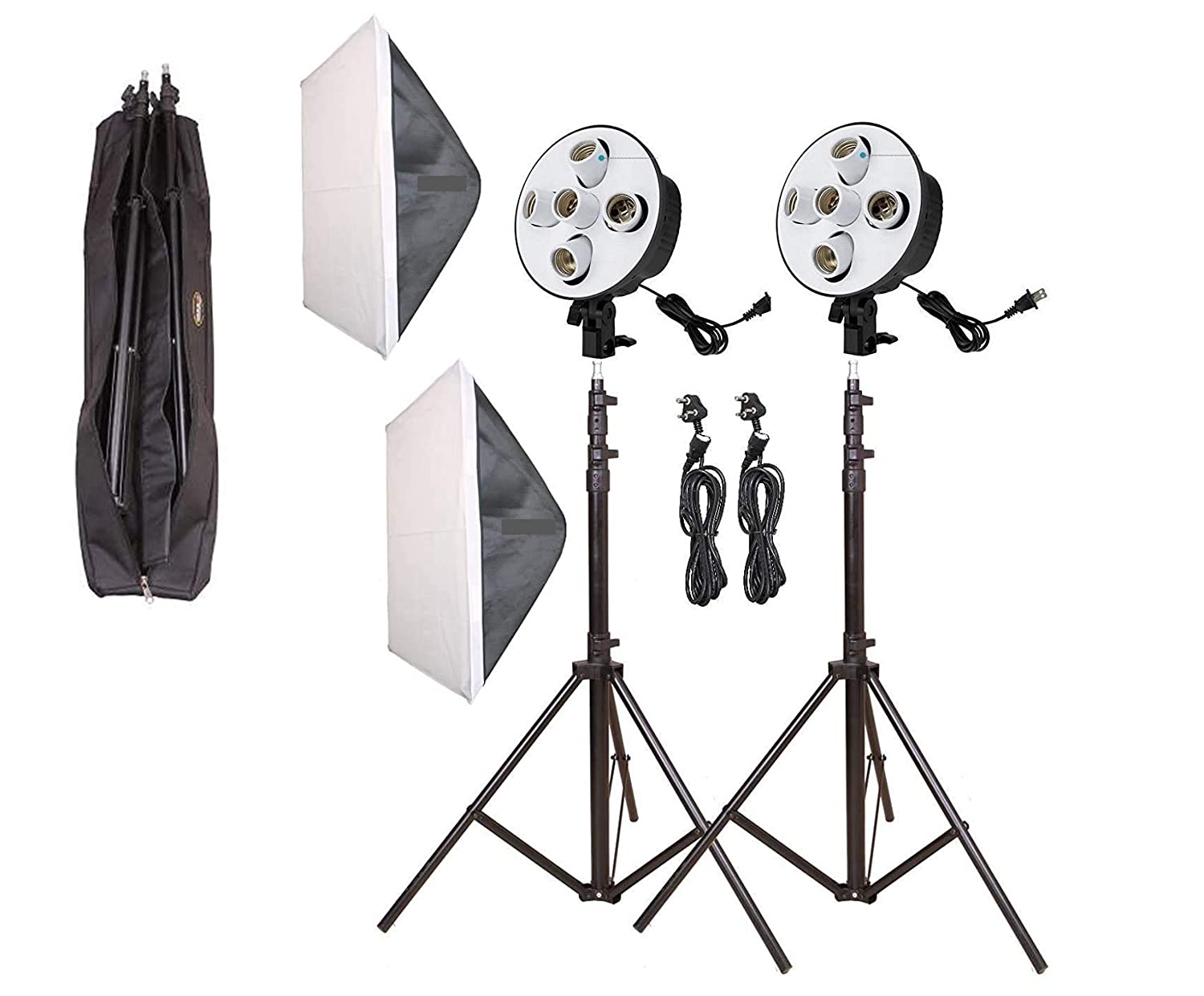 HIFFIN HF E27 5 Trilux Mark II Double Kit/YouTube Lighting/Fluorescent Light for Still & Video - The Camerashop