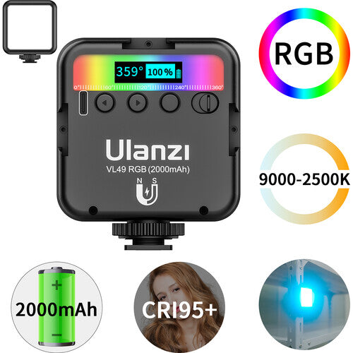 Ulanzi VL-49 Rechargeable Mini RGB Light - The Camerashop