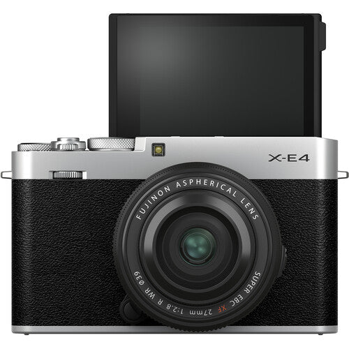 FUJIFILM X-E4 Mirrorless Camera with 27mm 1:2.8 R Lens (Silver) - The Camerashop