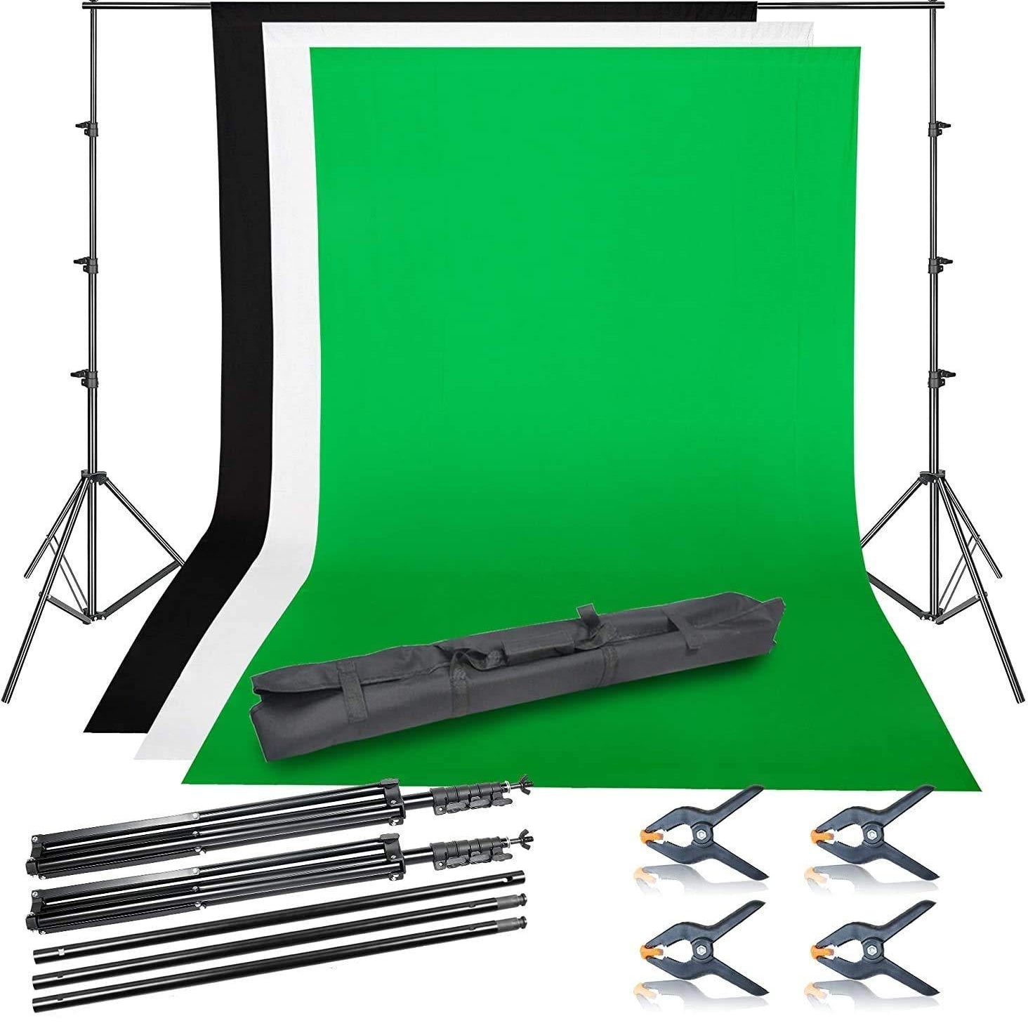 HIFFIN Photo Video Studio Background Backdrop Stand Kit, 8 x 14ft Photography Support System - The Camerashop
