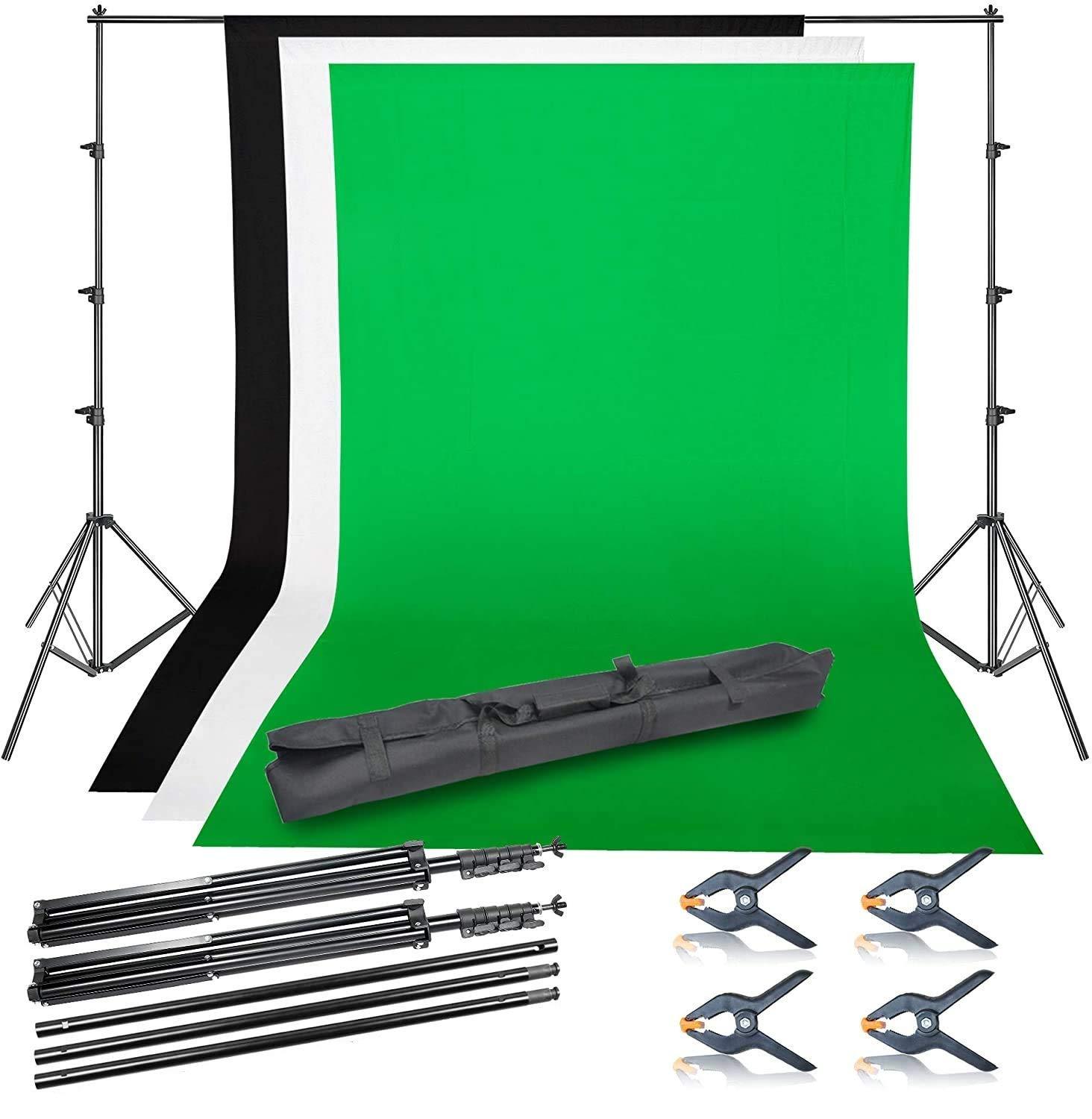 HIFFIN Photo Video Studio Background Backdrop Stand Kit, 8 x 14ft Photography Support System - The Camerashop