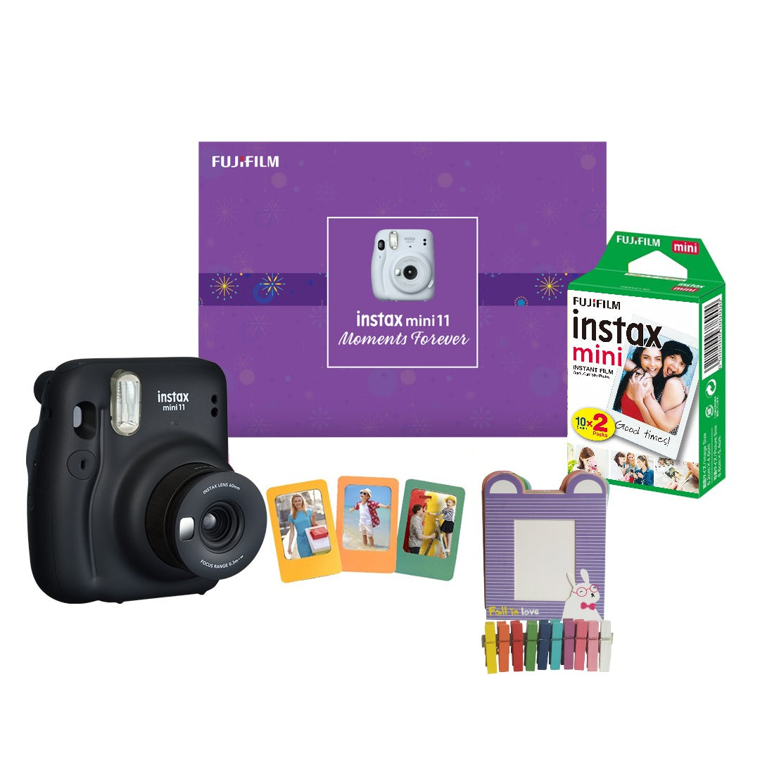 Fujifilm Instax Mini 11 Camera (Moments Box) Charcoal Gray - The Camerashop