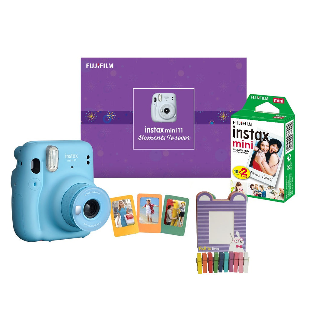Fujifilm Instax Mini 11 Camera (Moments Box) Sky Blue - The Camerashop