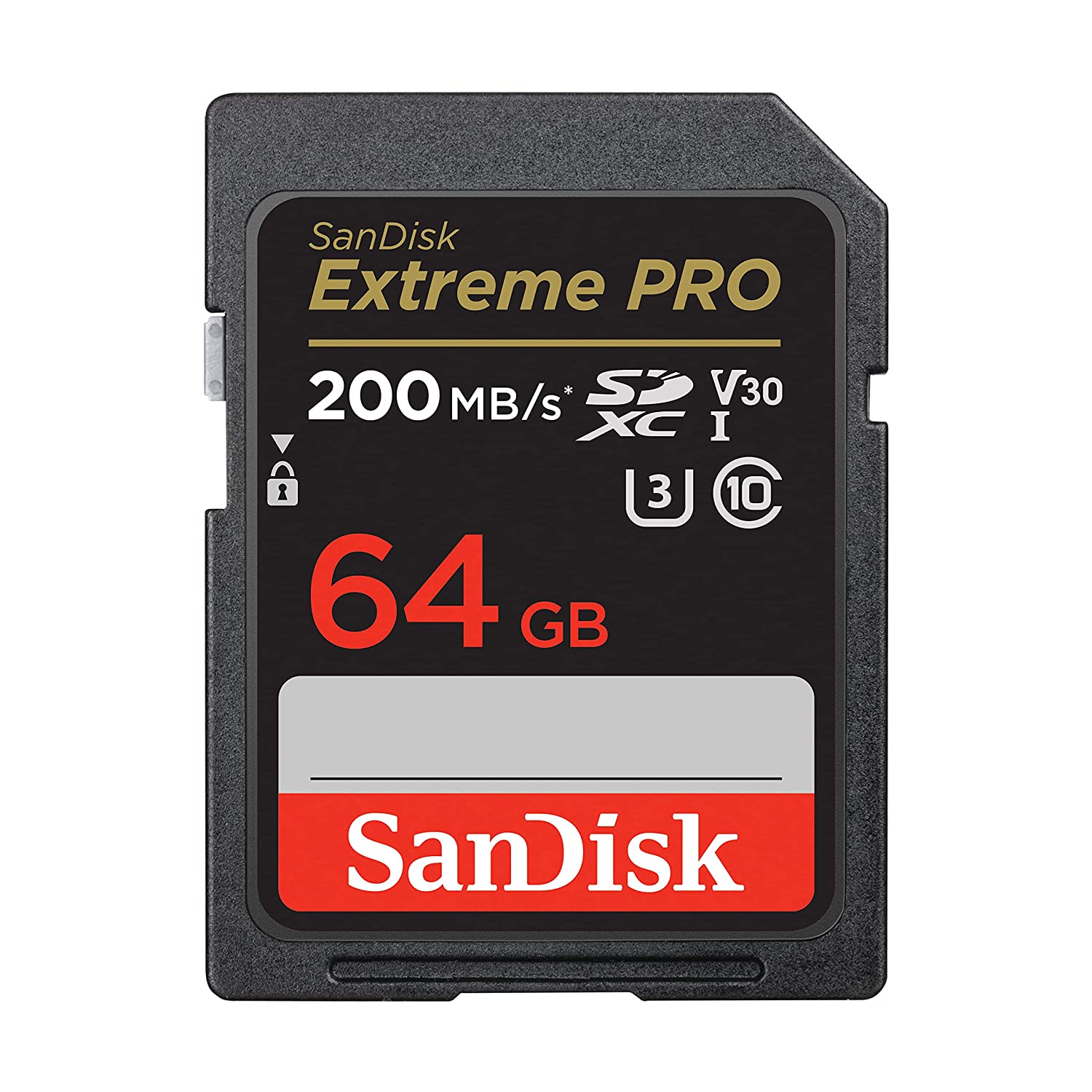 SanDisk Extreme Pro SD UHS I 64GB Card for 4K Video for DSLR and Mirrorless Cameras 200MB/s Read & 90MB/s Write - The Camerashop