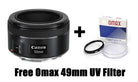 Canon EF 50mm f/1.8 STM Lens with UV filter - The Camerashop