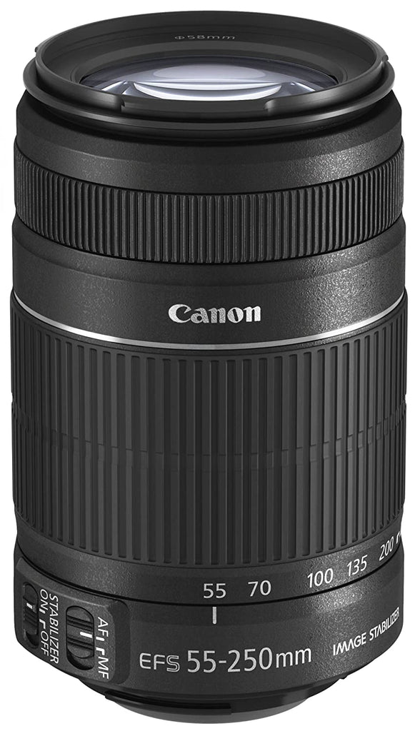 Canon EF-S 55-250mm f/4-5.6 is II Telephoto Zoom Lens for DSLR Camera (Black) - The Camerashop