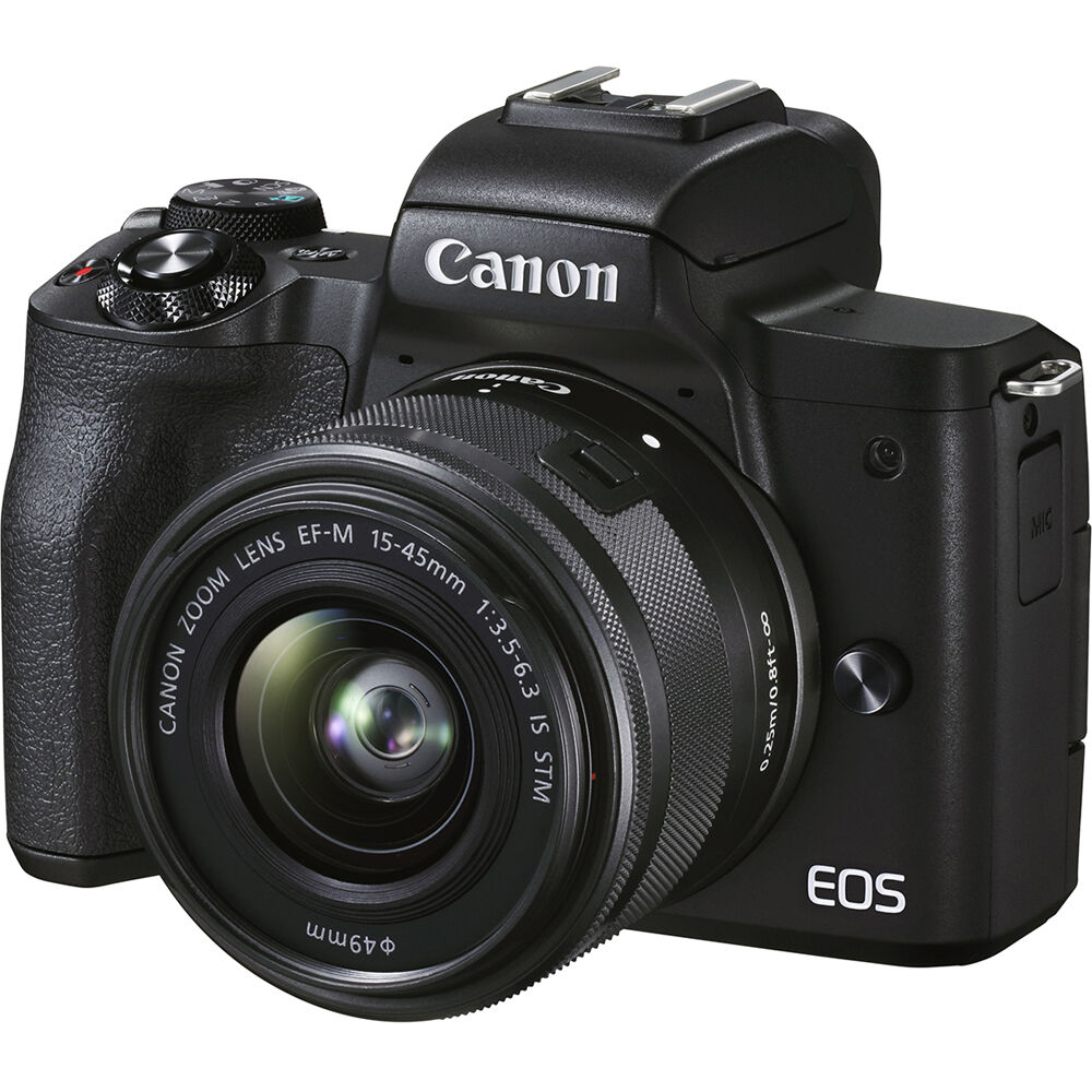Canon EOS M50 Mark II Mirrorless Camera with 15-45mm Lens (Black) - The Camerashop