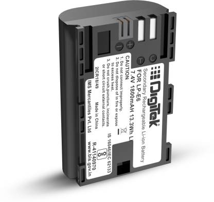 Digitek LP-E6 Lithium-ion Rechargeable Camera Battery for Canon - The Camerashop