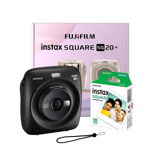 Fujifilm Instax Square SQ20 Plus Hybrid Instant Camera with 1 Pack of film (BLACK) - The Camerashop