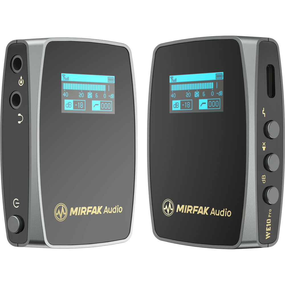 Mirfak WE10 Pro Dual Transmitter Wireless Microphone - The Camerashop