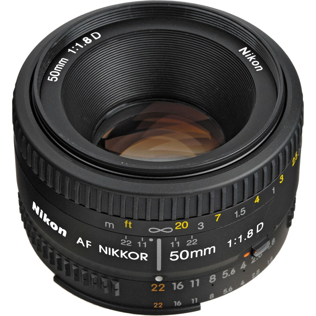Nikon AF Nikkor 50 mm f/1.8D Camera Lens (Black) - The Camerashop