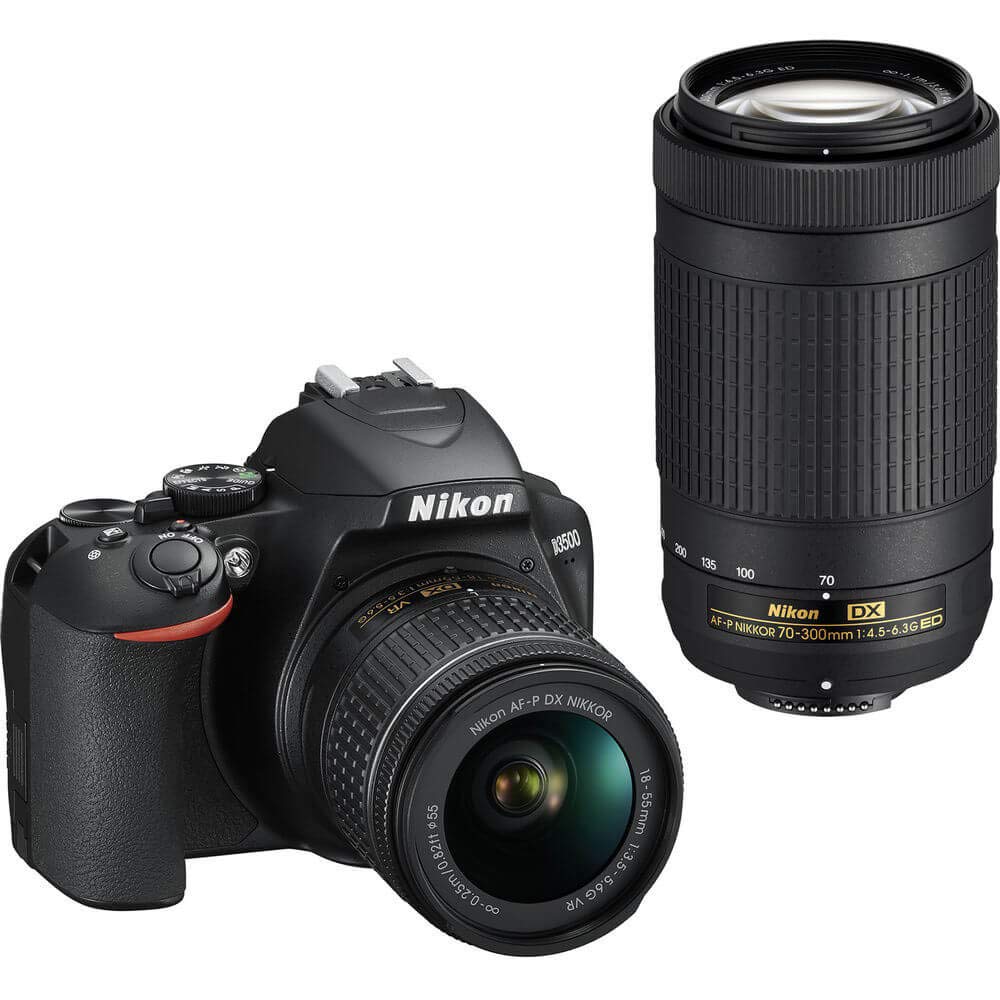Nikon D3500 dslr camera with nikkor 18-55mm & 70-300MM Camera lens - The Camerashop