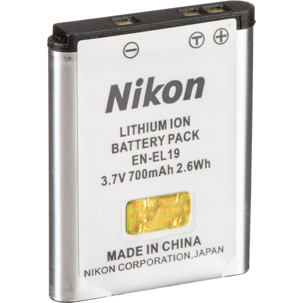Nikon EN-EL19 rechargeable li-ion battery (100% Original Nikon Battery) - The Camerashop