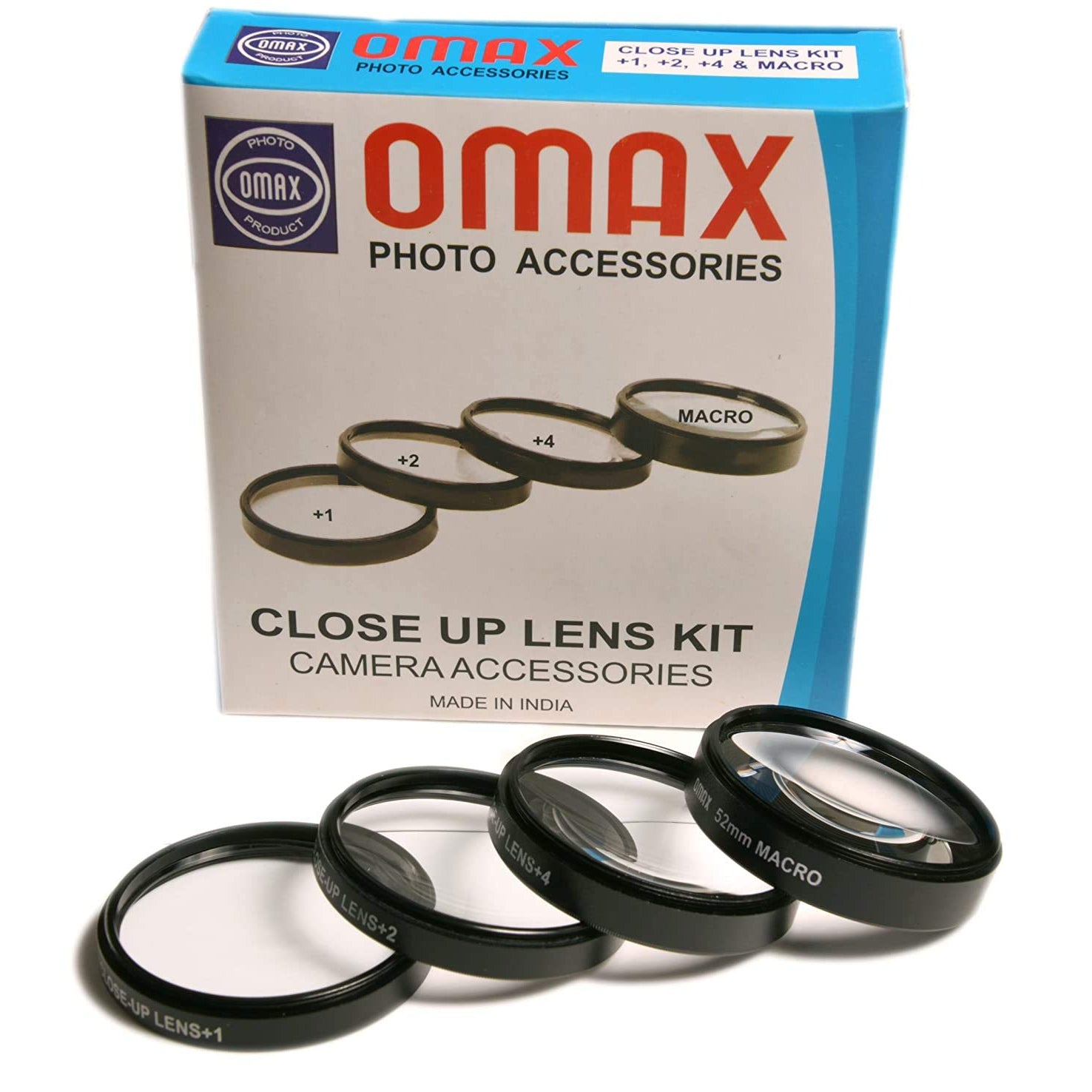 Omax 58mm closeup lens kit for 58mm front threaded lenses - The Camerashop