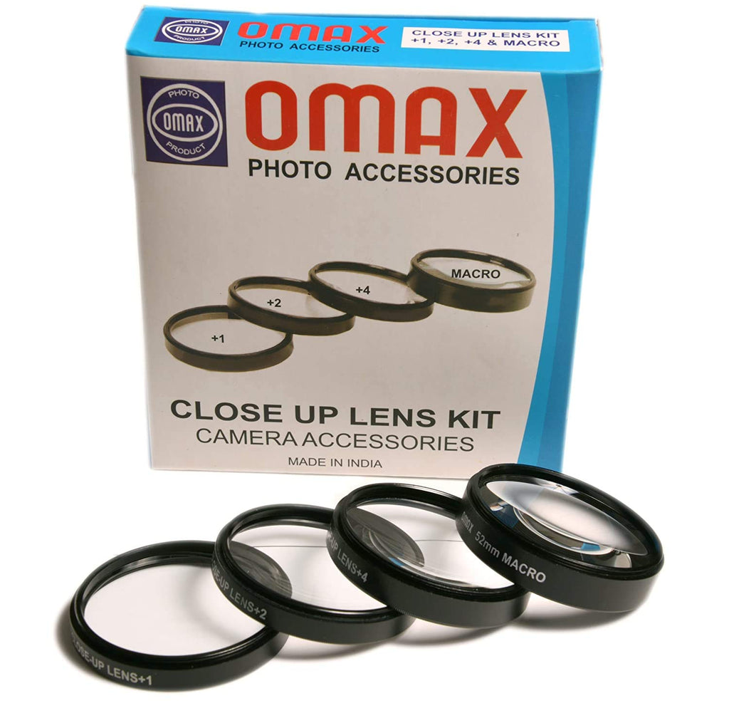 Omax 58mm closeup lens kit for 58mm front threaded lenses - The Camerashop