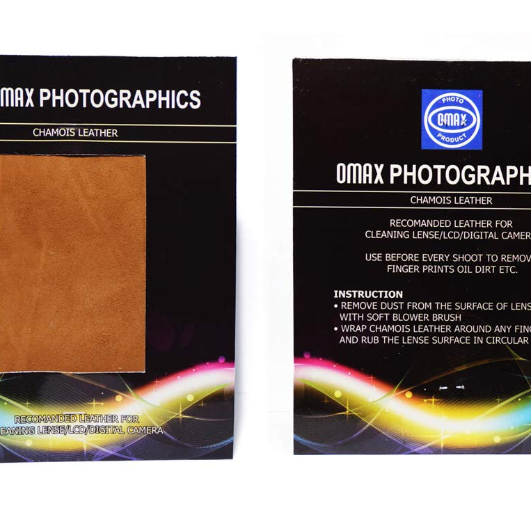 Omax chamios Leather for Cleaning Lens/ LCD/ Digital Camera (Set of 2 Leather) - The Camerashop