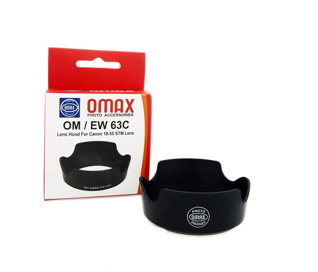 Omax EW-63C Lens Hood for Canon EF-S 18-55mm f/3.5-5.6 is STM Lens - The Camerashop