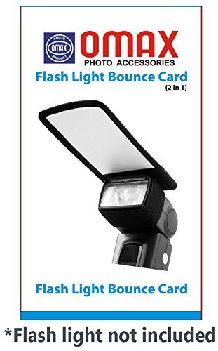 Omax Flashlight Bounce Card (2 in 1) - The Camerashop