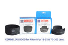 Omax Lens Hood for Nikon af-p 18-55mm & Nikon 70-300mm Lens Combo Offer (Bayonet Type) - The Camerashop