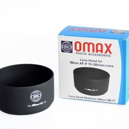 Omax Lens hood for Nikon AF-P DX 70-300mm F/4.5-6.3G ED VR Lens (Replaces Nikon Hb-77 Lens Hood) - The Camerashop