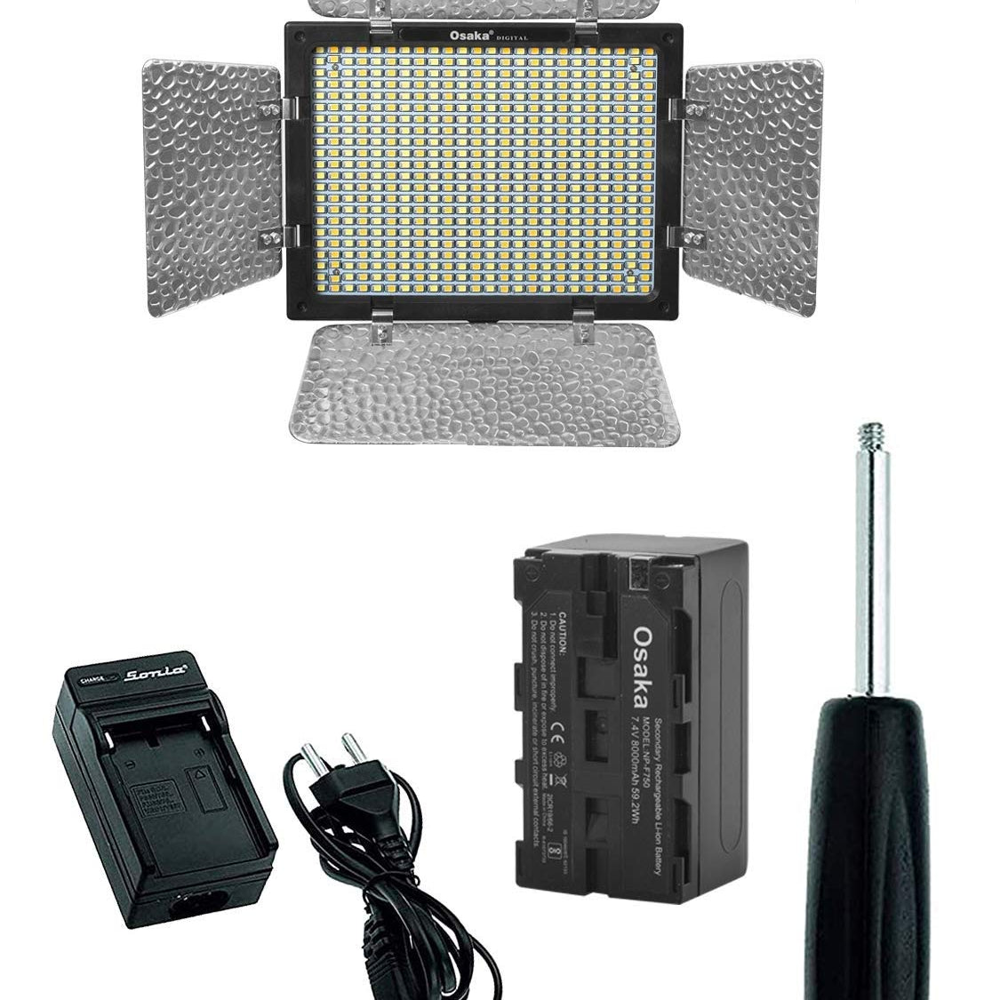 Osaka Bi-Color Dimmable LED Video Light OS 300 Mark III with Battery and Charger - The Camerashop