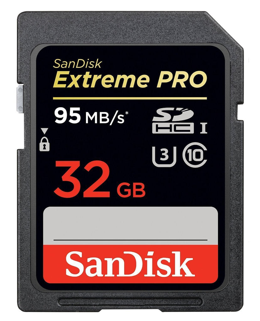 Sandisk Extreme Pro 32Gb Class 10 SDHC UHS-1 flash Memory Card 95mb/s - The Camerashop